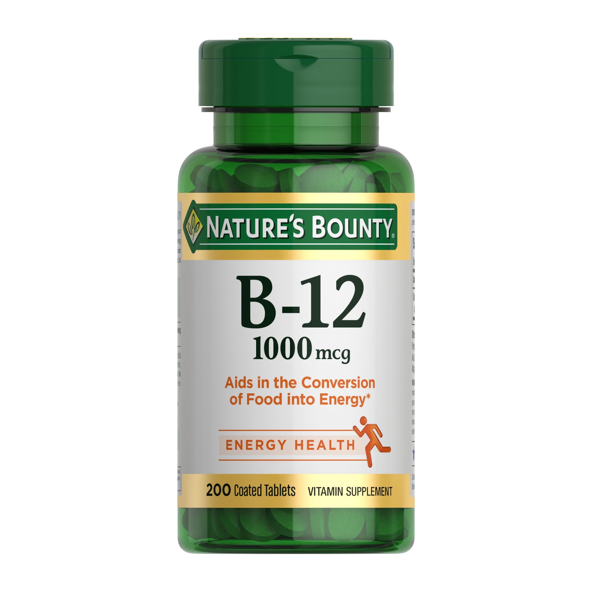 Nature's Bounty Vitamin B12 1000 mcg – Supports Energy Metabolism, 200 Count