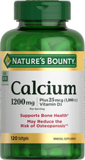 Nature's Bounty Calcium 1200 mg + Vitamin D3 1000 IU Softgels – Bone Health, 120 ct