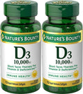 Nature's Bounty Ultra Strength Vitamin D3 10,000 IU | 72 Softgels (2-Pack)
