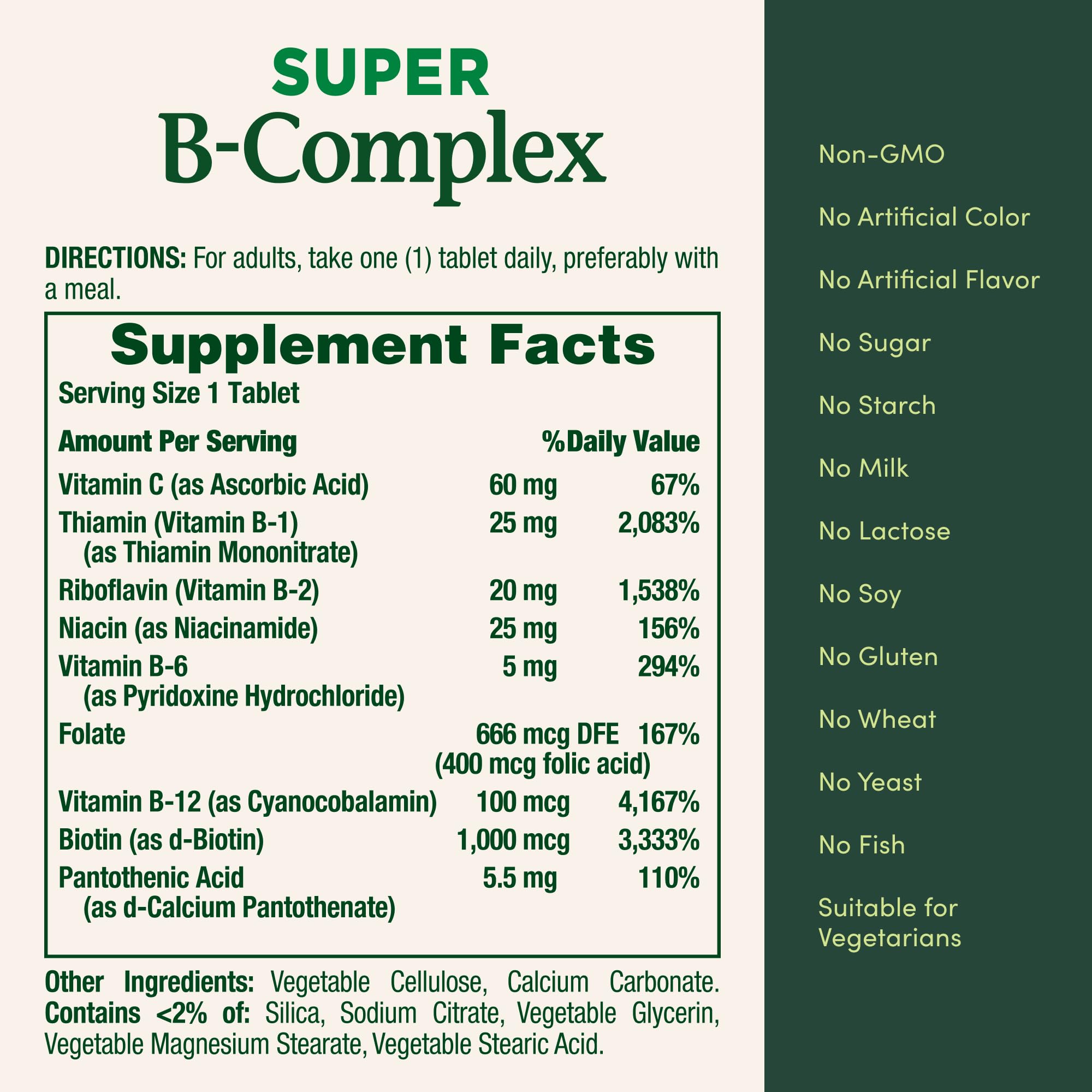Nature's Bounty Super B-Complex with Vitamin C & Folic Acid – 150 Tablets