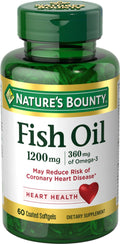 Nature's Bounty Fish Oil 1200 mg Omega-3 Softgels | Supports Heart Health