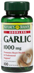 Nature's Bounty Garlic Extract Supplement - 1000 mg Rapid Release Softgels, 100-Count, Pack of 3 | Supports Circulatory Function