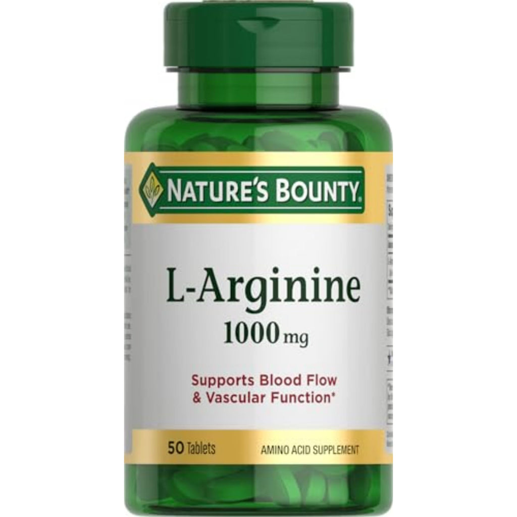 Nature's Bounty L-Arginine 1000mg – Supports Blood Flow & Vascular Function