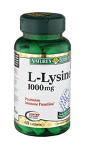 Nature's Bounty L-Lysine 1000 mg - 60 Tablets (Pack of 3) | Vegetarian