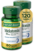 Nature's Bounty Melatonin 10mg Twin Pack – Sleep Support, 60 Count (2 Pack)