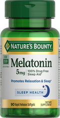Nature's Bounty Melatonin 5mg – 90 Softgels – Sleep Support