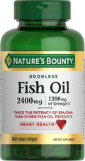 Nature's Bounty Odorless Fish Oil 1200mg Omega-3 - 90 Softgels