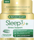Nature’s Bounty Sleep3+ Stress Support – Maximum-Strength, Drug-Free Sleep Aid with 10 mg Melatonin, Time-Release, 56 Tri-Layered Tablets