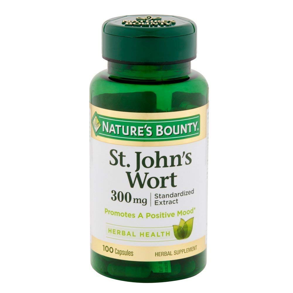Nature's Bounty St. John's Wort 300 mg Capsules - 100 Count Pack of 2