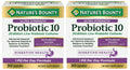 Nature's Bounty Ultra Strength Probiotic 10 Twin Pack - 20 Billion CFU, Immune & Upper Respiratory Support
