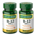Nature's Bounty Vitamin B12 1000 mcg - 100 Tablets (Pack of 2) | Energy & Heart Health