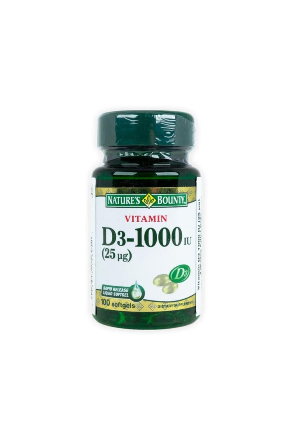 Nature's Bounty Vitamin D3 1000 IU – Immune Health (120 Softgels, Pack of 1)