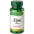 Nature's Bounty Zinc 50 mg Caplets – Immune Support, 2-Pack (100 Count Each)