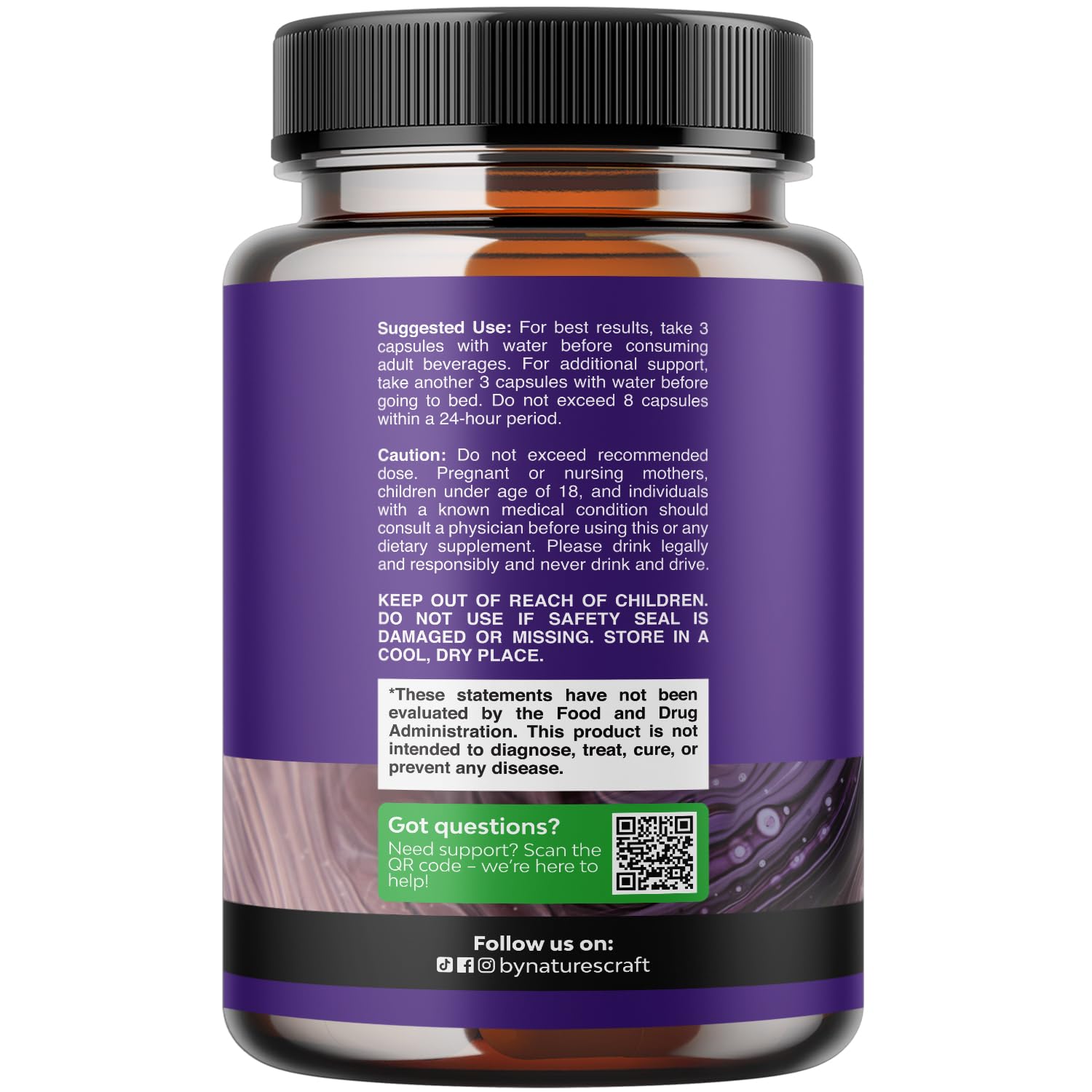 Natures Craft Re-Hydration Pills for After Drinking Recovery - DHM + Milk Thistle, Prickly Pear & Electrolytes (120 Count)