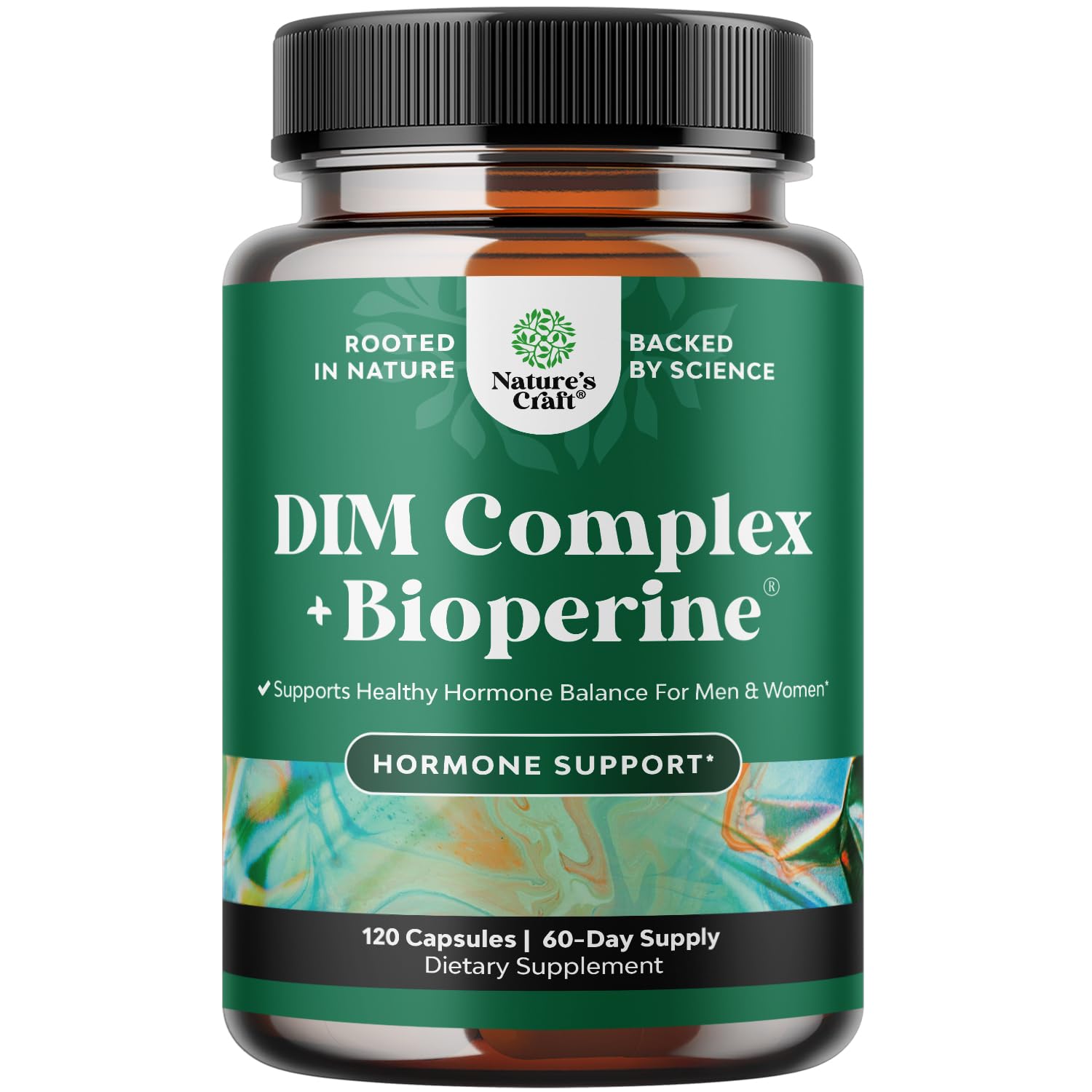 Natures Craft Extra Strength DIM Supplement for Hormone Balance – DIM + Bioperine, 120 Count