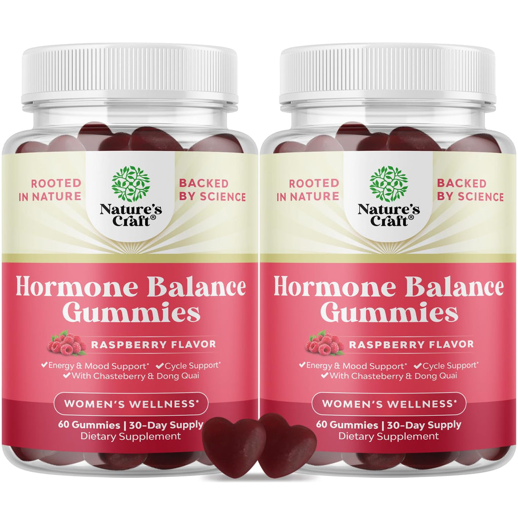 Natures Craft Hormone Balance Gummies for Women – PMS & Menopause Support (60 Chews, 2-Pack)