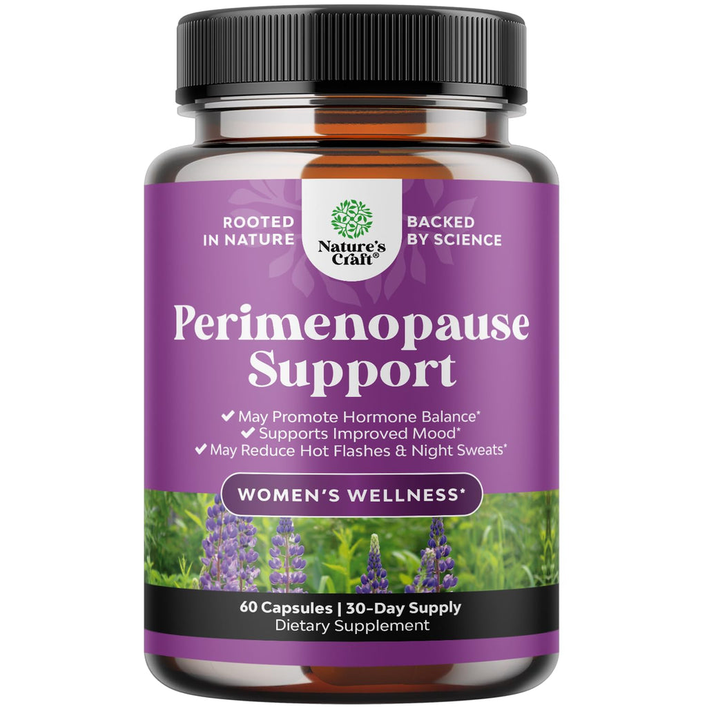 Nature's Craft Complete Perimenopause Supplement – Maca, Vitex & Black Cohosh (1 Month)