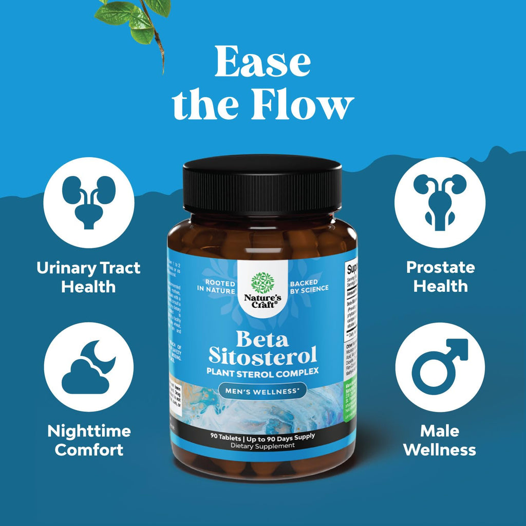 Natures Craft Plant Sterols Complex with Beta Sitosterol – Prostate Support, 500mg, 90 Tablets