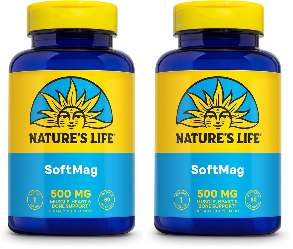 Nature's Life SoftMag 500 mg – Magnesium Complex (2-Pack) | Bone, Muscle & Heart Health