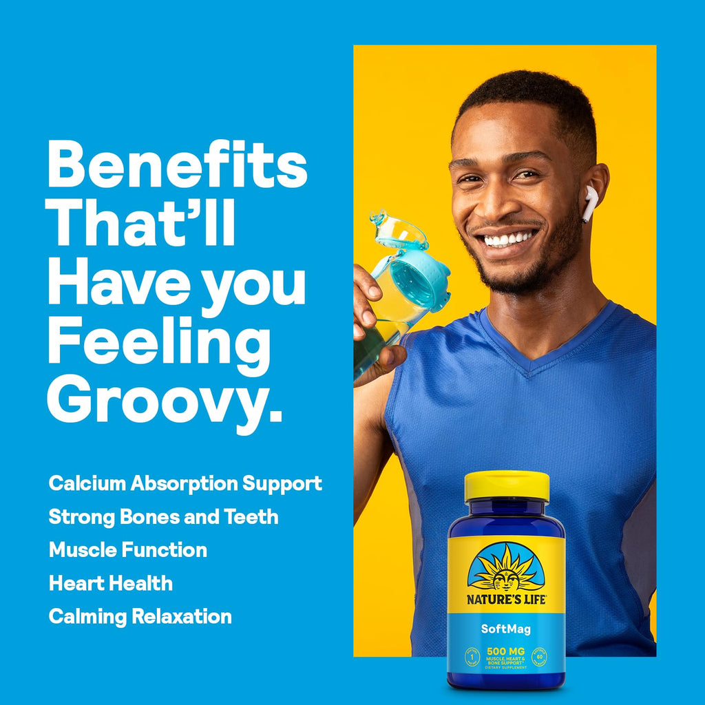 Nature's Life SoftMag 500 mg – Magnesium Complex (2-Pack) | Bone, Muscle & Heart Health