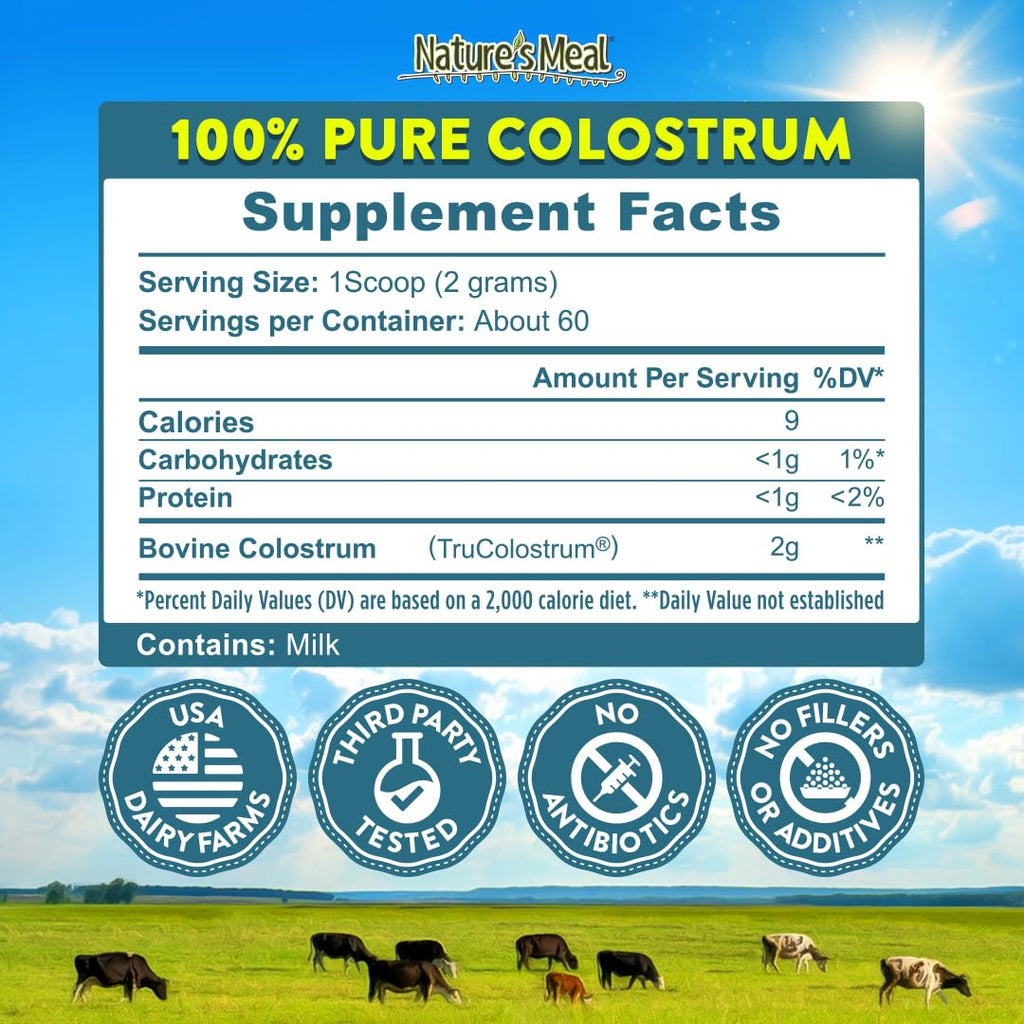 Nature’s Meal Colostrum Powder for Gut Health & Immunity