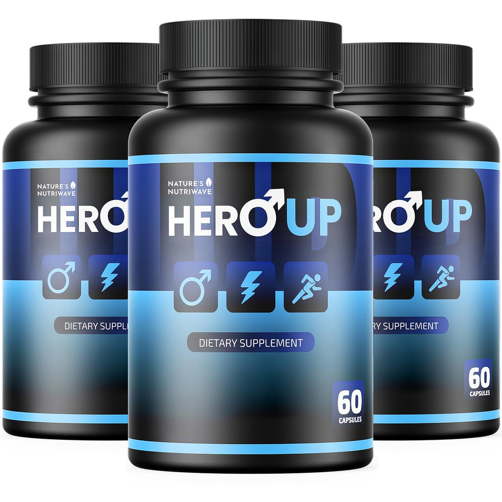 HeroUP by Nature’s NutriWave – Plant-Based Wellness, Non-GMO, Stimulant-Free | USA-Made 60 Capsules