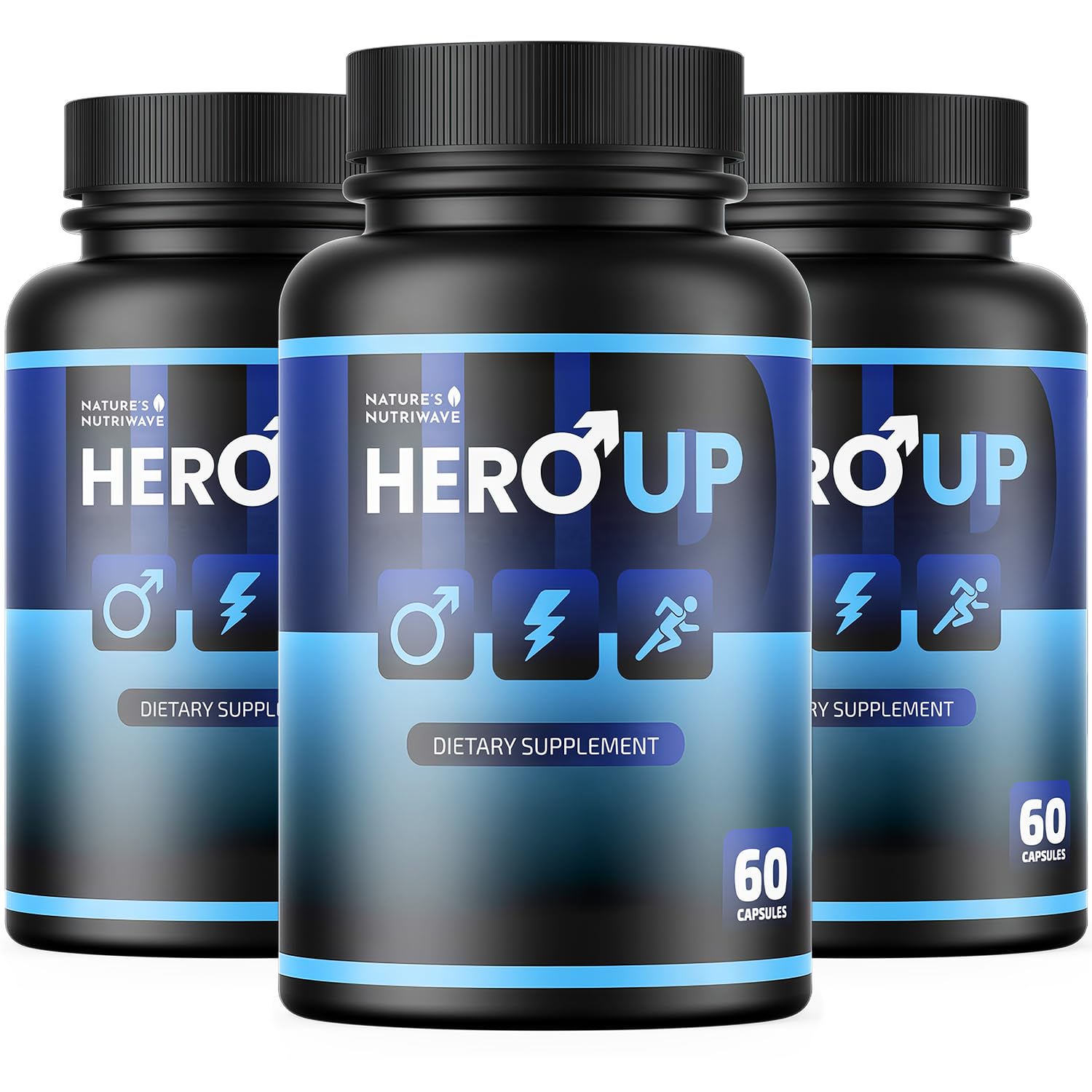 HeroUP by Nature’s NutriWave – Plant-Based Wellness, Non-GMO, Stimulant-Free | USA-Made 60 Capsules