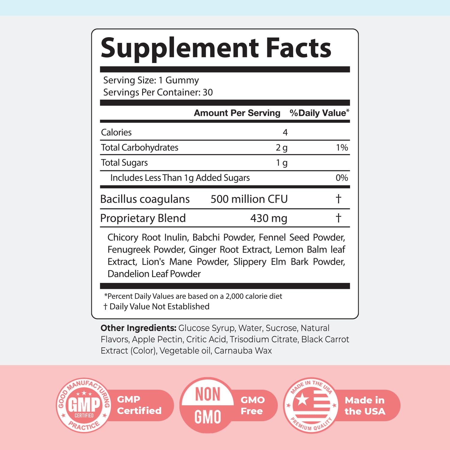 Nature's NutriWave PrimeBiome Probiotic Gummies – Plant-Based, Non-GMO, 30 Gummies, 6-Month Supply | GMP Certified
