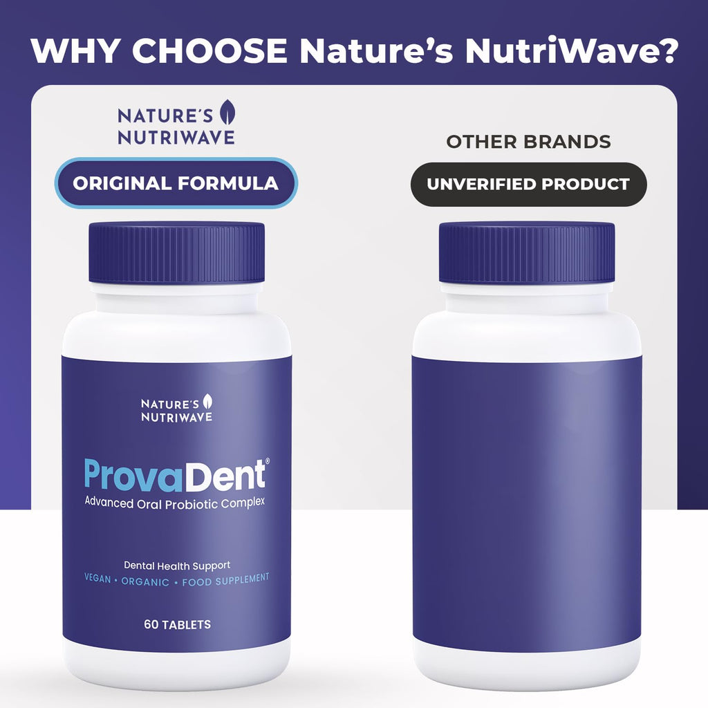 Nature’s NutriWave ProvaDent – Original Probiotic Teeth & Gums Support | 60 Tablets | Made in USA