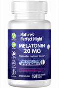 Nature's Perfect Night Melatonin 20mg | 180 Quick-Dissolve Tablets | Sugar Free