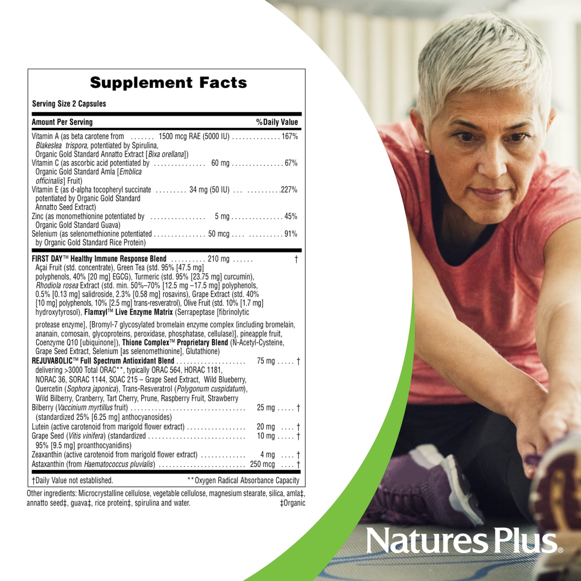 Nature's Plus AgeLoss Eye Support - 60 Capsules | Lutein, Astaxanthin & Zeaxanthin | Vegetarian