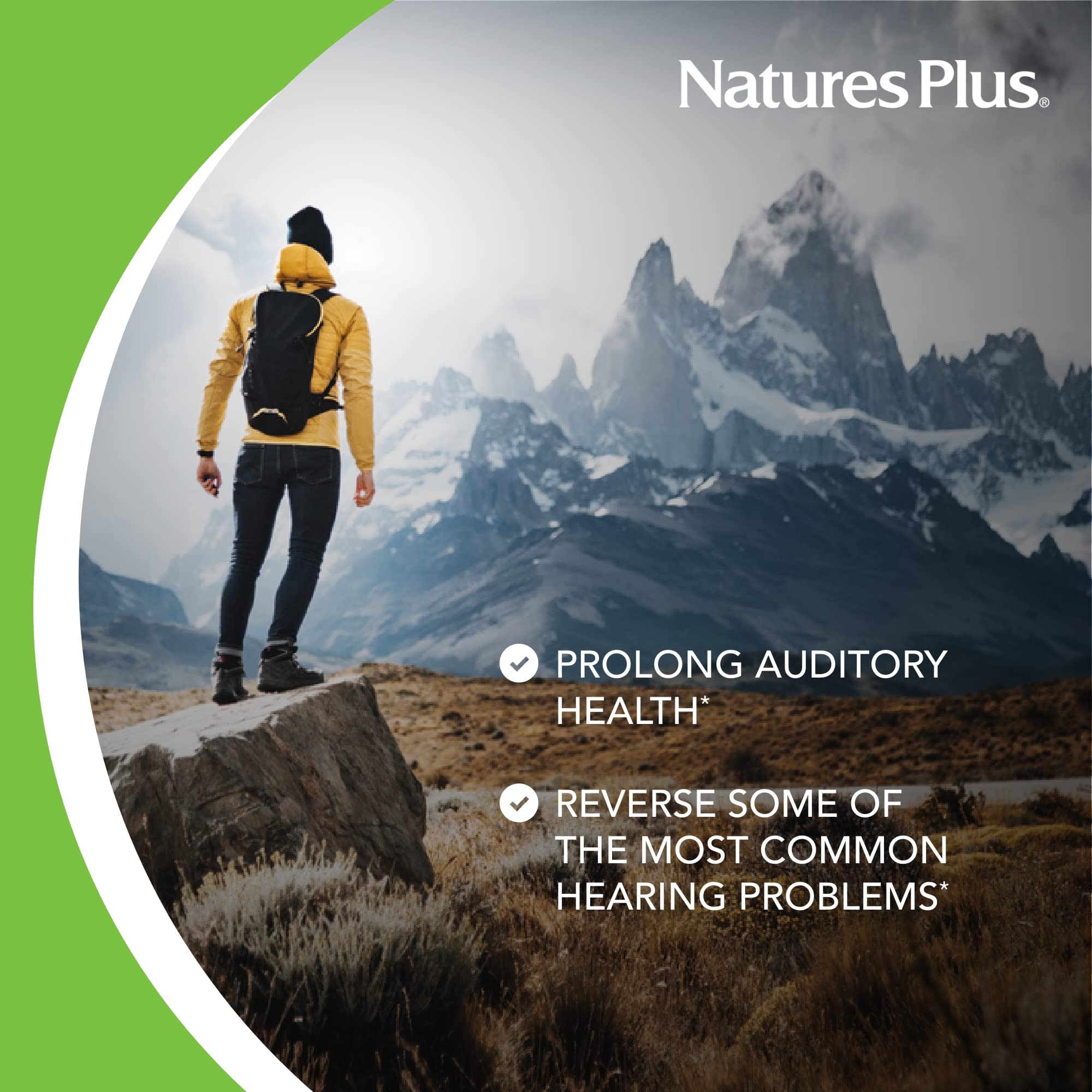 Natures Plus AgeLoss Hearing Support - 90 Capsules - Vegetarian & Gluten Free | 30 Servings