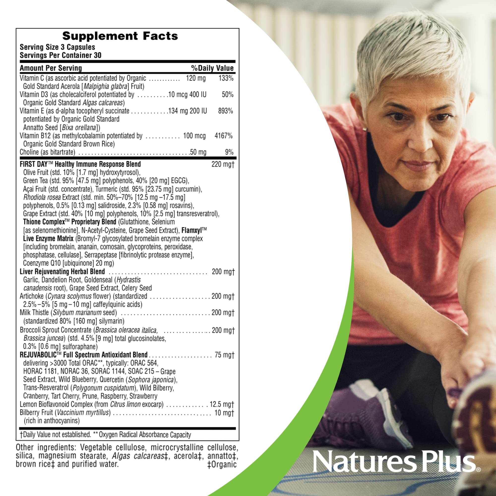 Natures Plus AgeLoss Liver Support - 90 Capsules | Artichoke, Milk Thistle & Choline
