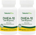 Natures Plus DHEA 10 with Bioperine – 10 mg, 90 Vegetarian Capsules (Gluten-Free) – 2-Pack