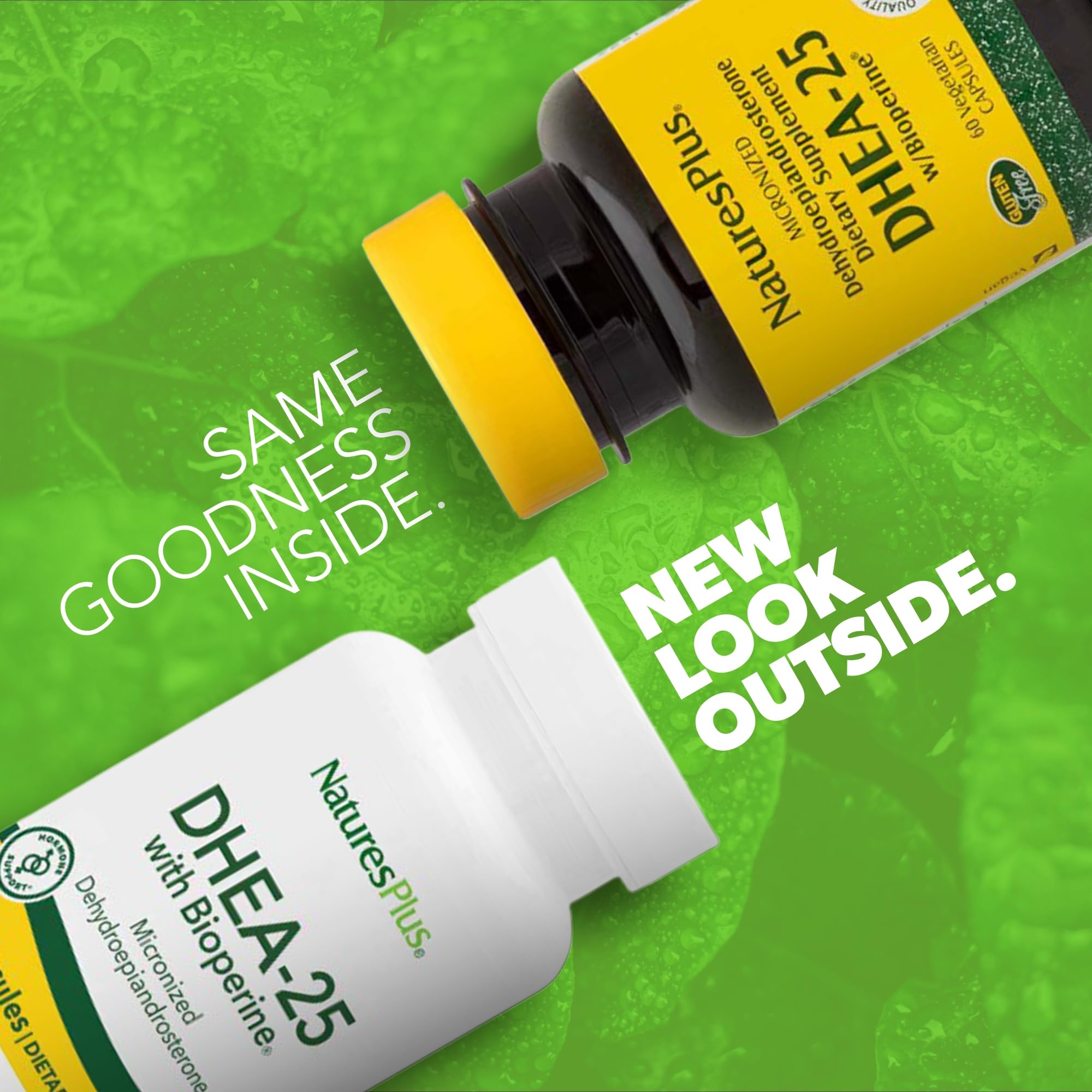 Natures Plus DHEA-25 with Bioperine – 60 Capsules (Gluten Free) | 60 Servings