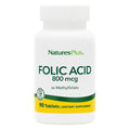 Nature's Plus Folic Acid Hearts 800 mcg (Methylfolate) - 90 Vegan Tablets | Supports Healthy Tissue Growth