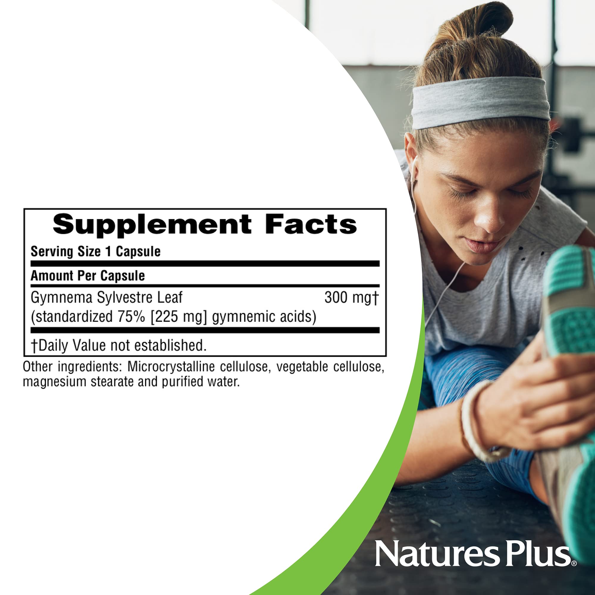 Natures Plus Herbal Actives Gymnema Sylvestre 300 mg - 60 Vegan Capsules