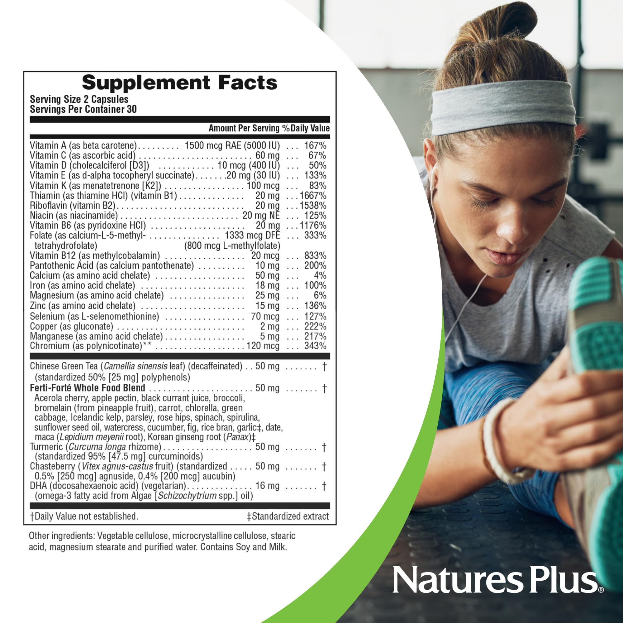 Natures Plus Procreation Women - 60 Vegetarian Capsules | Natural Fertility Support