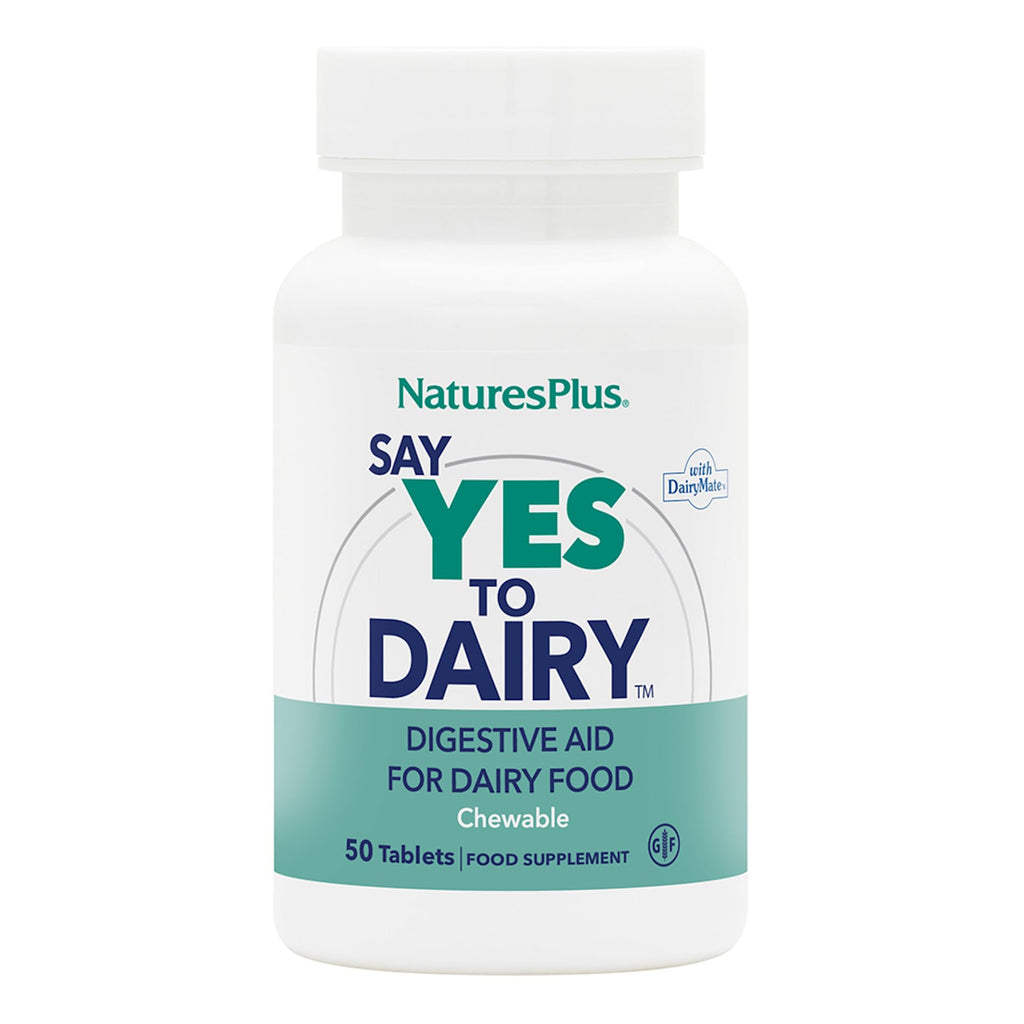 Natures Plus Say Yes to Dairy - 50 Chewable Lactase Enzyme Tablets
