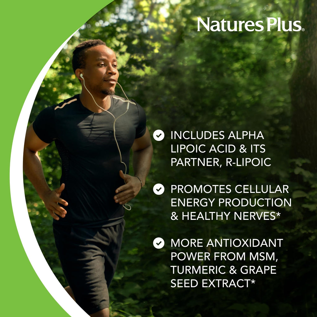 Natures Plus Ultra Lipoic - 60 Bi-Layered Mini-Tabs | Free Radical Defense, Probiotics & Whole Food Concentrates | Gluten Free | 30 Servings