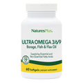 Natures Plus Ultra Omega 3-6-9 1200 mg | 60 Softgels | Borage, Fish & Flax Oil | Gluten-Free