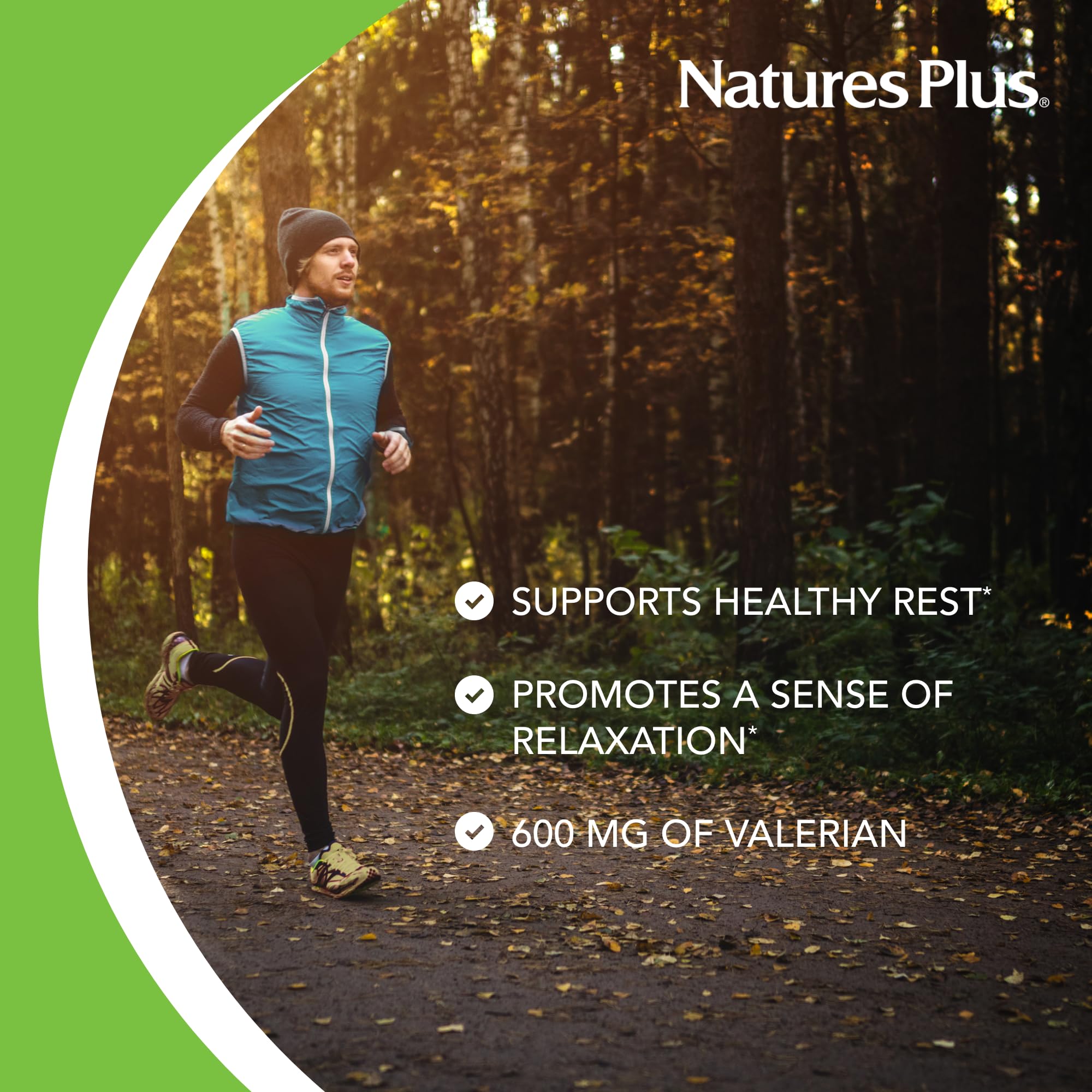 Natures Plus Herbal Actives Valerian Extended Release Tablets – 600 mg, 30 Vegan Tablets