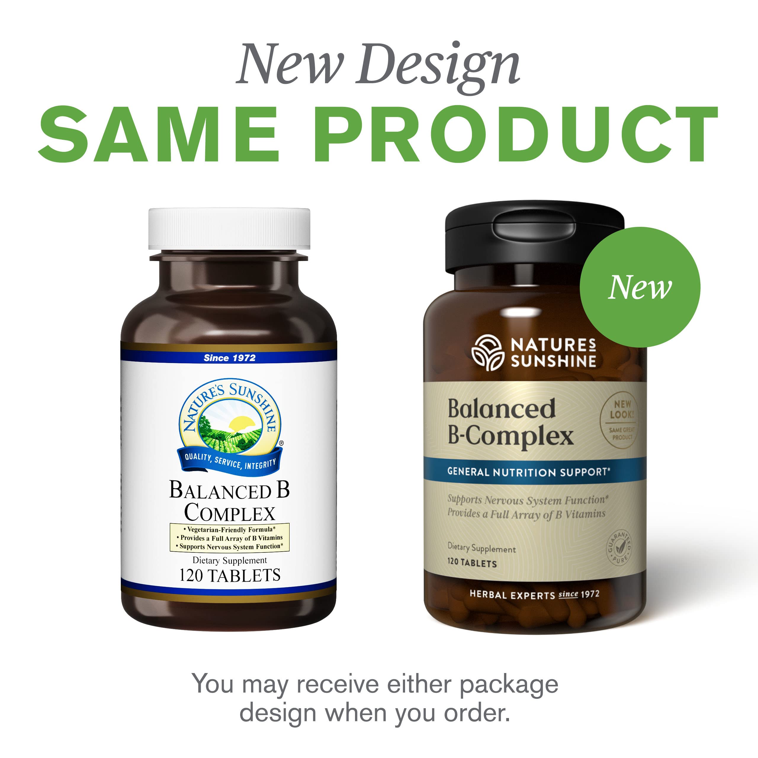Nature's Sunshine Balanced B Complex - 120 Tablets | Vegetarian B Vitamins