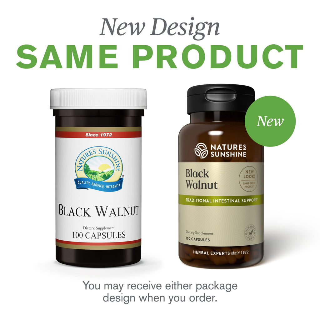 Nature's Sunshine Black Walnut 100 Capsules - All-Natural Herbal Support