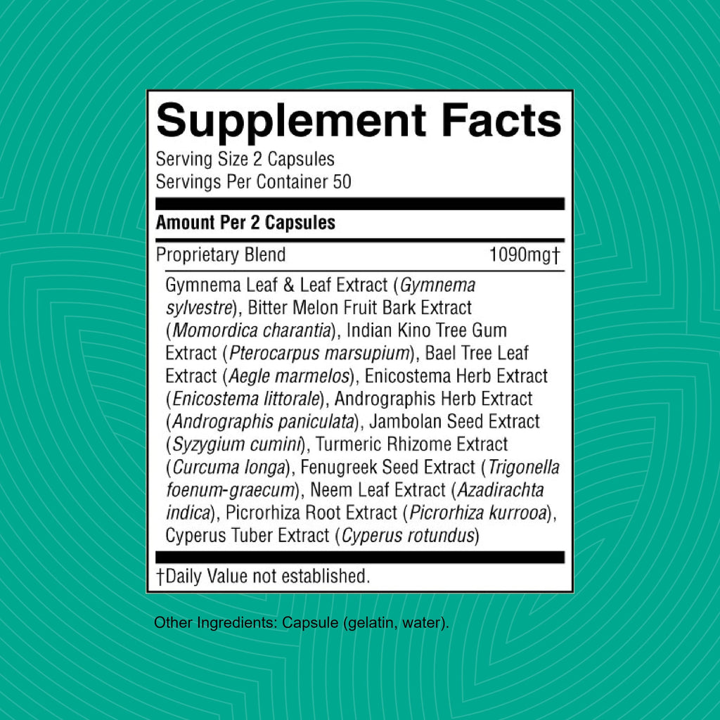 Nature's Sunshine Blood Sugar Formula, 100 caps | Herbal Blood Sugar Support