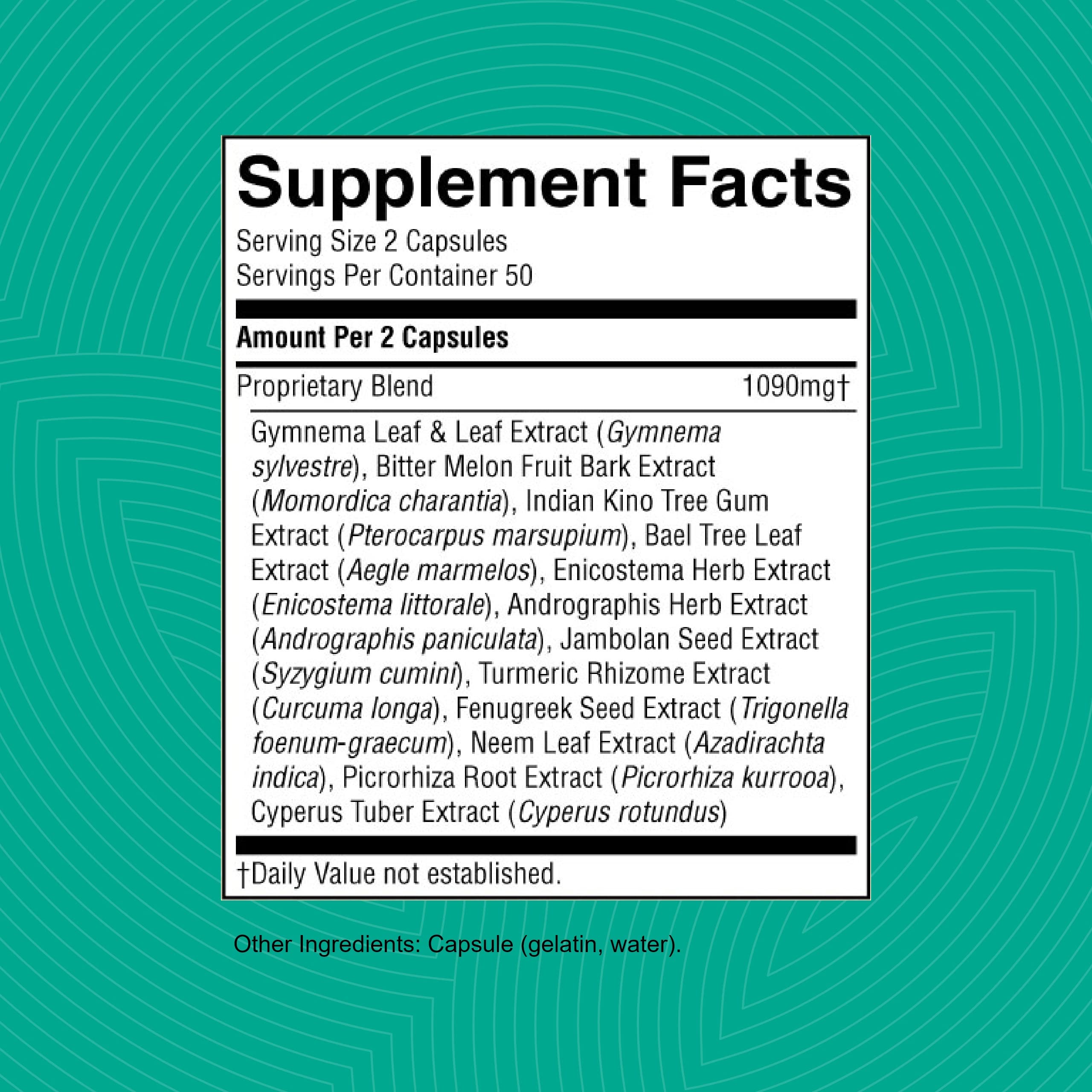 Nature's Sunshine Blood Sugar Formula, 100 caps | Herbal Blood Sugar Support