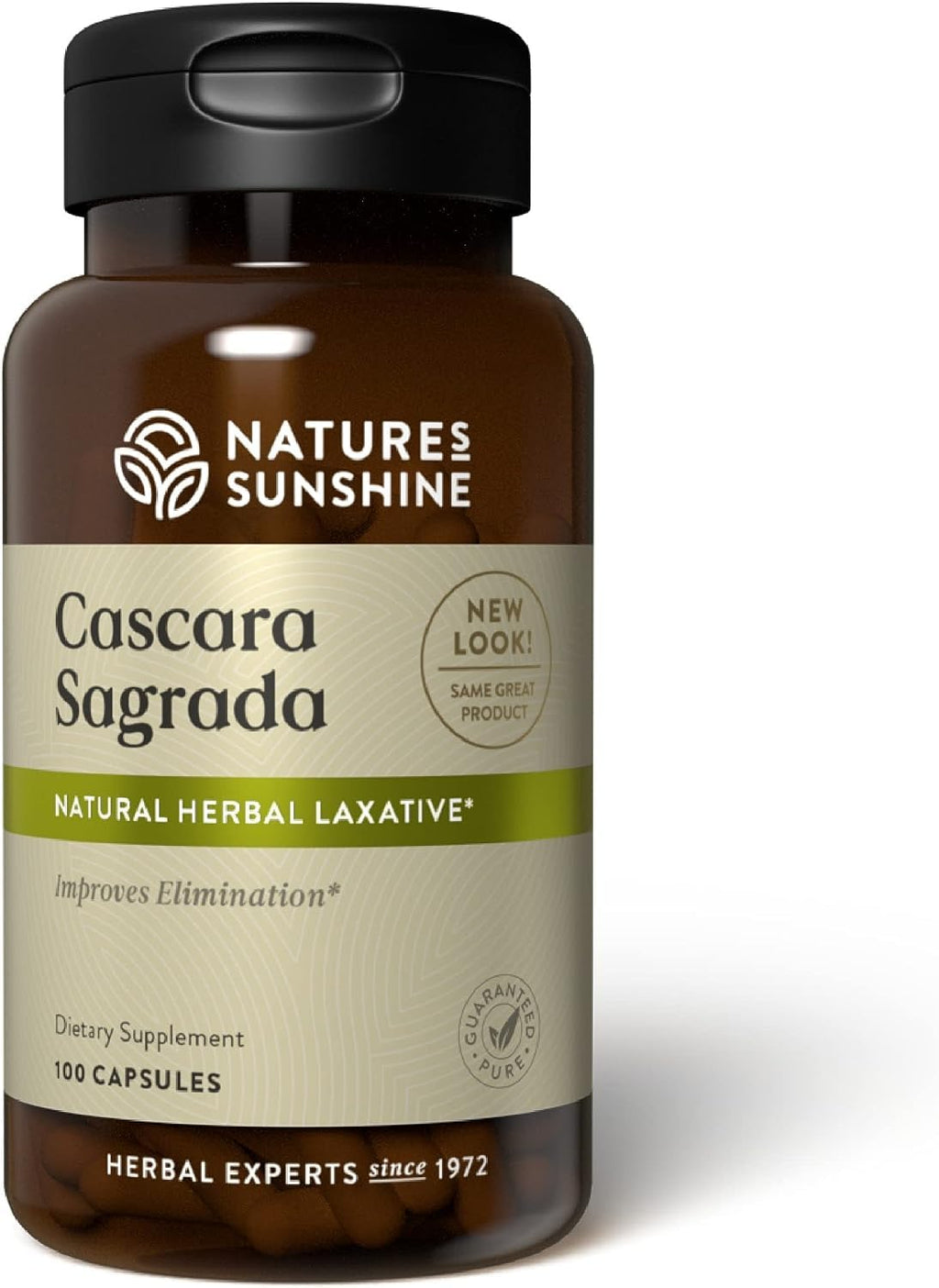 Nature's Sunshine Cascara Sagrada Capsules — Intestinal Support & Healthy Colon (100 capsules)