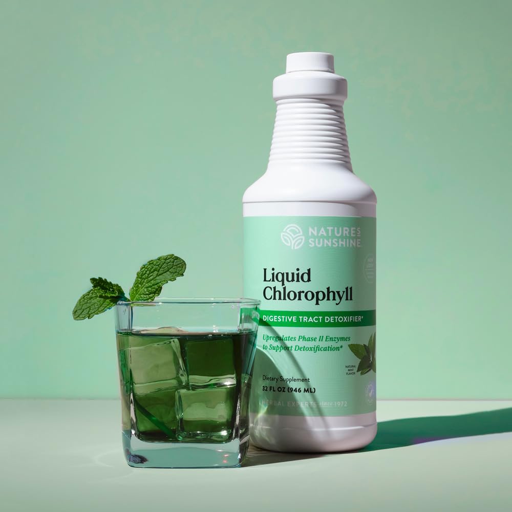 Nature's Sunshine Liquid Chlorophyll Extra Strength – Immunity & Detox (16 oz)