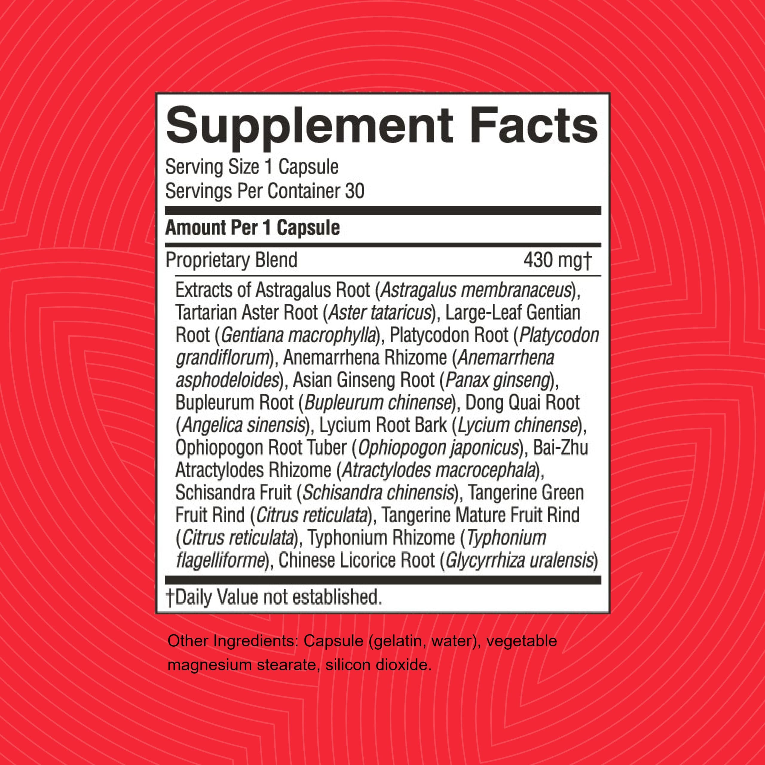 Nature's Sunshine Lung Support Chinese TCM Concentrate - 30 Capsules