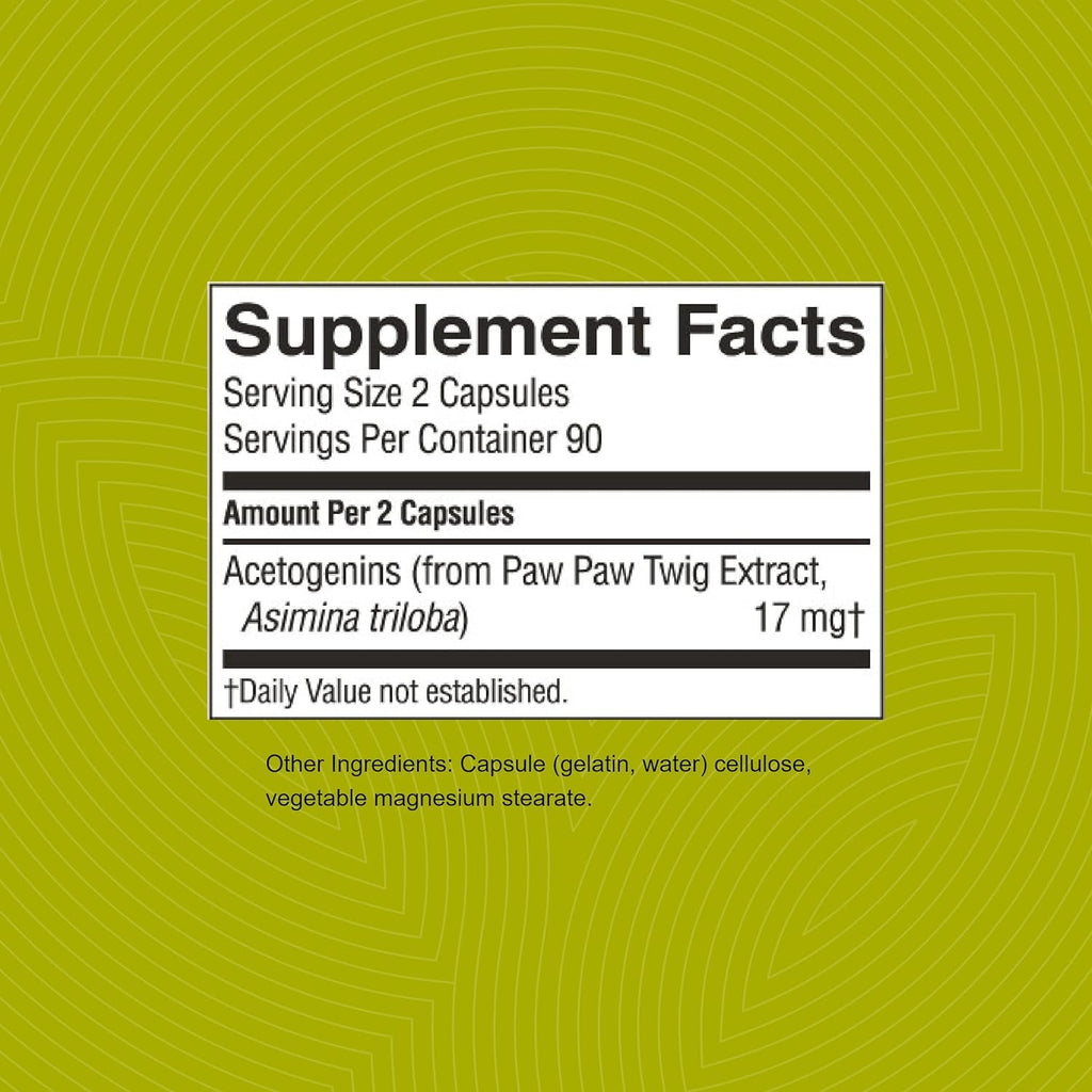 Nature's Sunshine Paw Paw Cell-Reg, 180 Capsules | 50+ Acetogenins for Selective Cellular Support